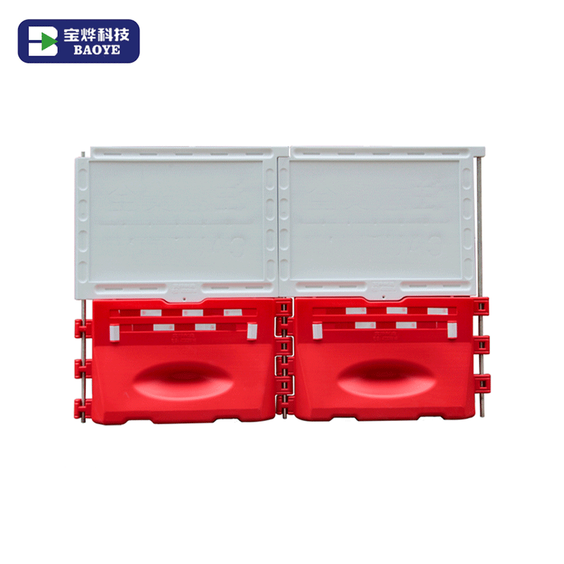 Multi-Function Plastic Road Barrier with Detachable Advertising Panel Water Filled Traffic Safety Barricade