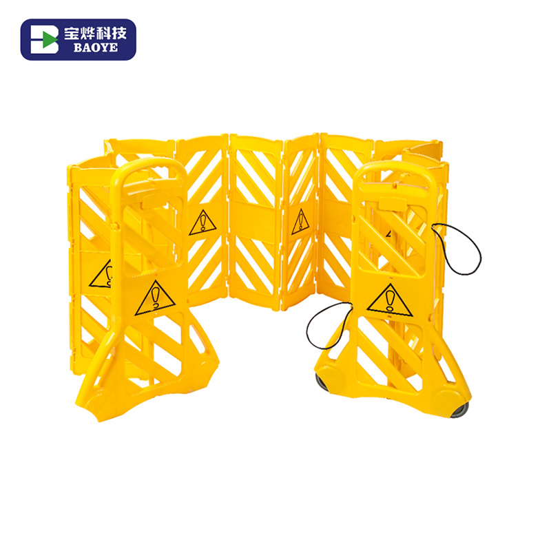 Portable Plastic Crowd Control Fence Foldable Barricade Safety Barrier for Elevators